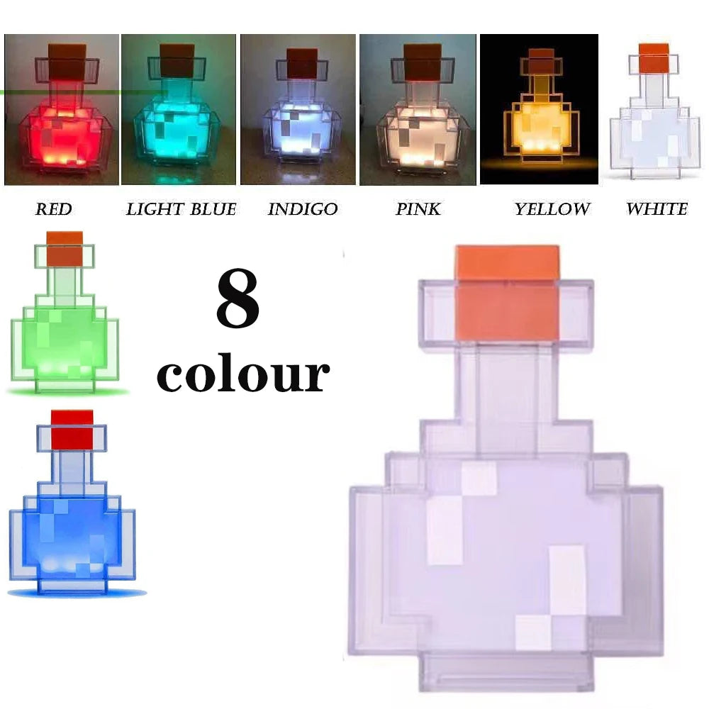 Brownstone Torch LED Lamp Potion Bottle Light USB Rechargeable Night Light Kids Xmas Gift MyWorld  Torch Light Birthday Gift tableandwalllamps