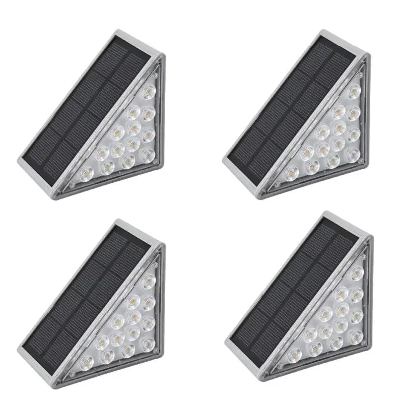 4/2Pack LED Step Lamp Stair Light Outdoor IP67 Waterproof Solar Lights With Lens Anti-theft Design Decor For Garden Deck Path tableandwalllamps