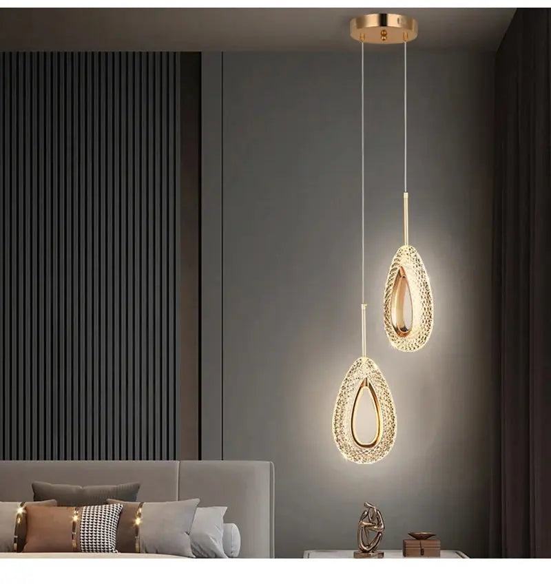 Nordic Ring LED Pendant Lights Indoor Hanging Lamp Room Decor For Bedside Bedroom Living Room Modern Pendant Lamp tableandwalllamps