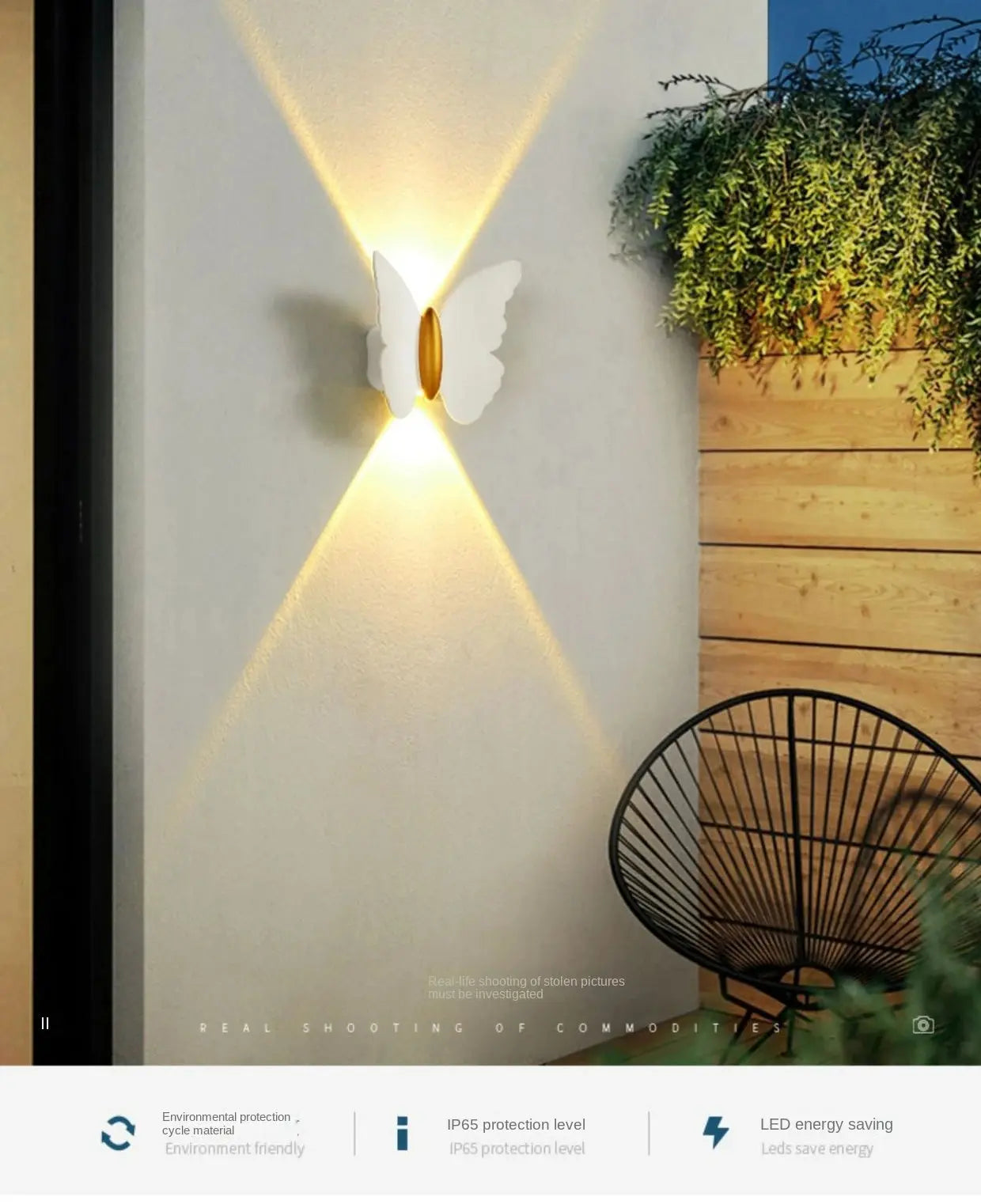 Outdoor Waterproof Wall Lamp, Butterfly Washing Wall Lamp, Minimalist Modern Staircase, Corridor Wall Lamp, tableandwalllamps