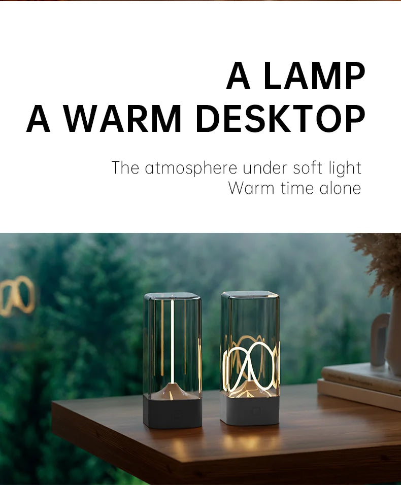 LED Minimalist Cordless Table Lamps 3 Levels Dimmable Rechargeable Camping Atmosphere Light Magnetic Filament Wireless Lamp tableandwalllamps