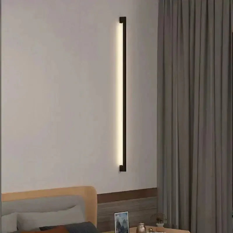 Modern Minimalist Long Wall Lamp LED Wall Mounted Light Indoor Living Room Bedroom Background Lamp Home Decora Fixtures 110/220V tableandwalllamps