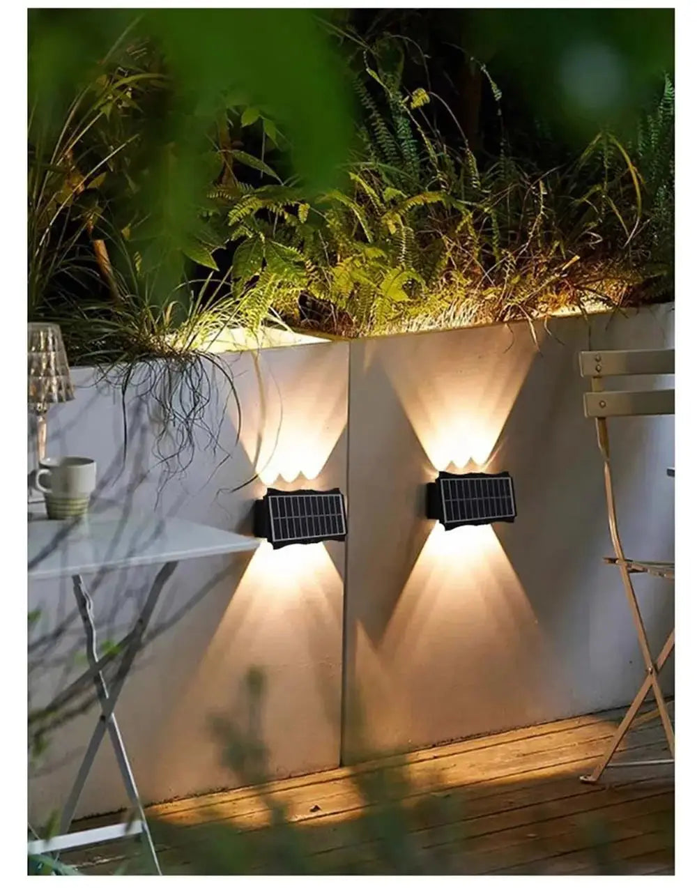 Solar Wall Light Outdoor Wall Lamp High Brightness Waterproof Decor for Home Garden Porch Solar UP and Down Illuminate Solar tableandwalllamps