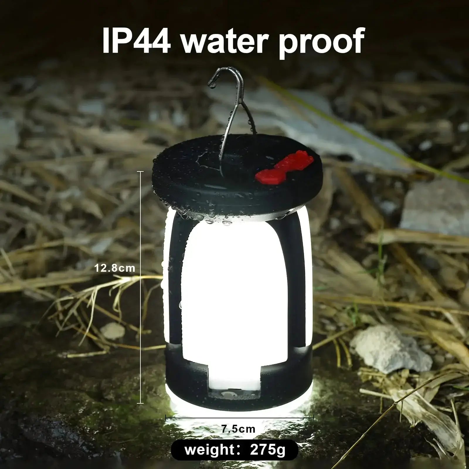 High Power Solar LED Camping Lantern Rechargeable 4500mAh 1000LM Emergency Power Bank Foldable 6 Light Modes for Camping Fishing tableandwalllamps