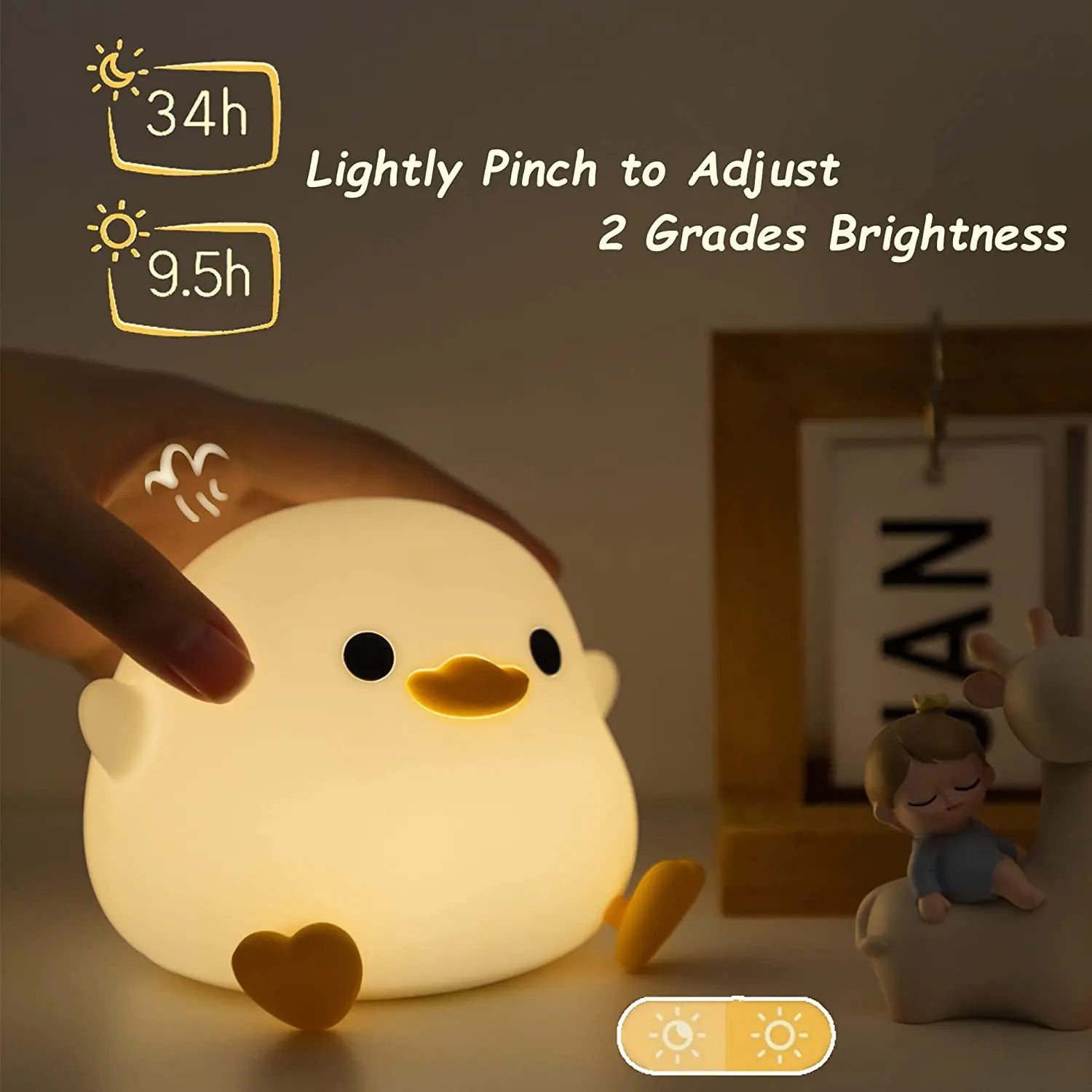 Axolotl Night Light for Kids Animal Silicone Nursery Sleeping Light Portable USB Rechargeable Bedside Lamp For Baby's Room Decor tableandwalllamps