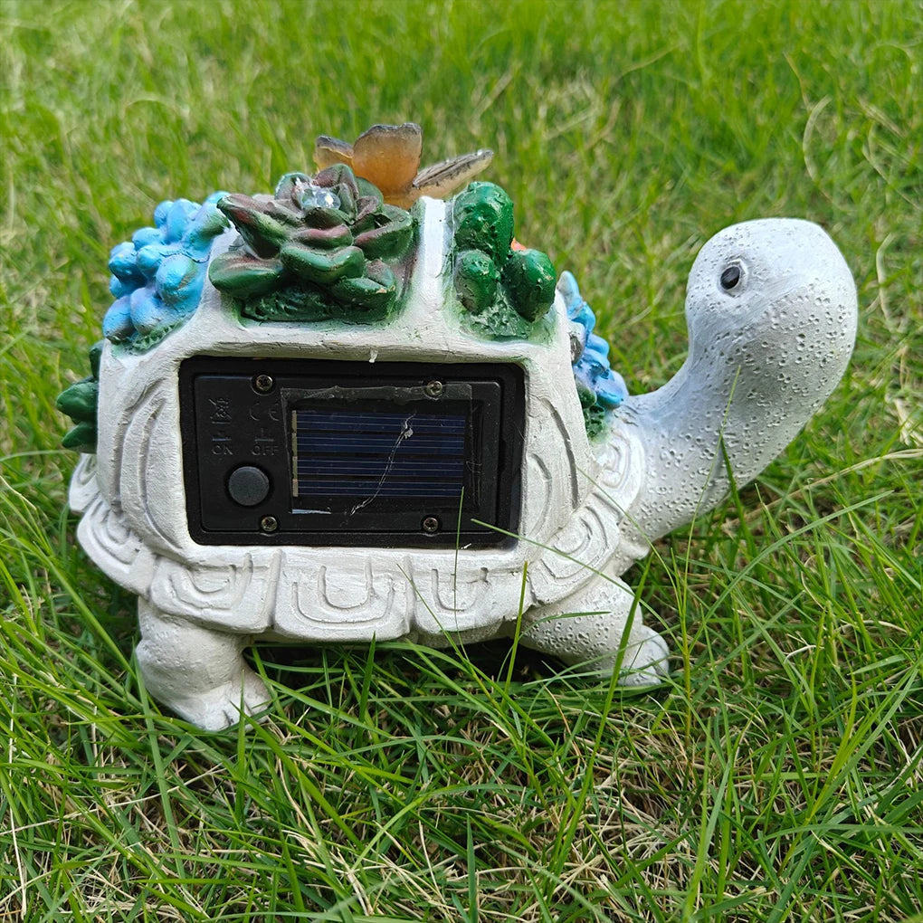 Handicrafts Turtle Garden Ornament With Solar Night Light Outdoor Decor Solar Night Light Ornaments tableandwalllamps