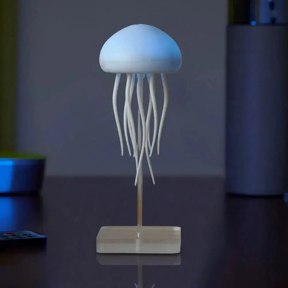 Cartoon Dancing Jellyfish Night Light RGB Gradient Cute Jellyfish Bedside Lamp Voice Control Type-C Charging LED Night Lamp tableandwalllamps