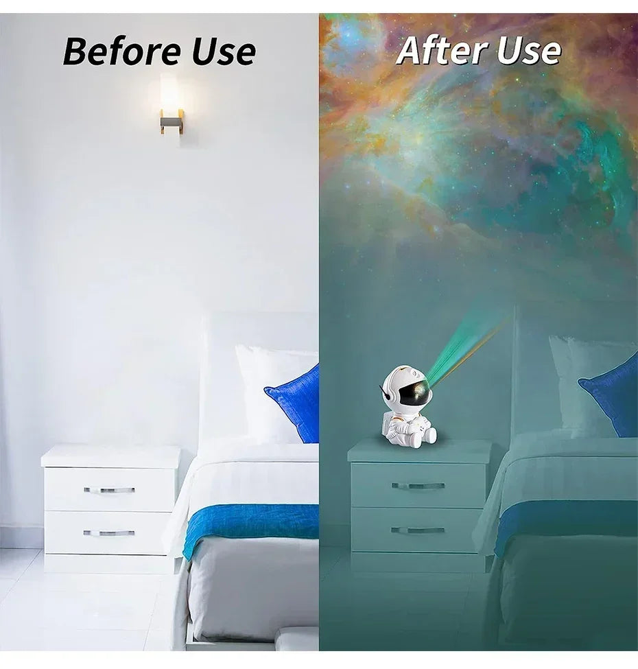 Star Projector Galaxy Night Light Astronaut Space Projector Starry Nebula Ceiling LED Lamp for Bedroom Home Decorative kids gift tableandwalllamps