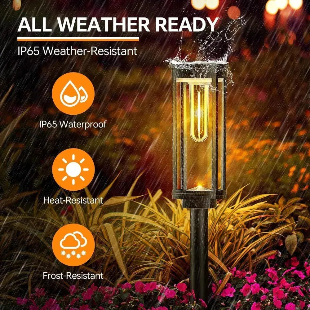 Bright Solar Pathway Lights Outdoor, 8 Pack Solar Powered Garden Lights Waterproof, Auto On/Off Solar Yard Lights for Lawn Patio tableandwalllamps