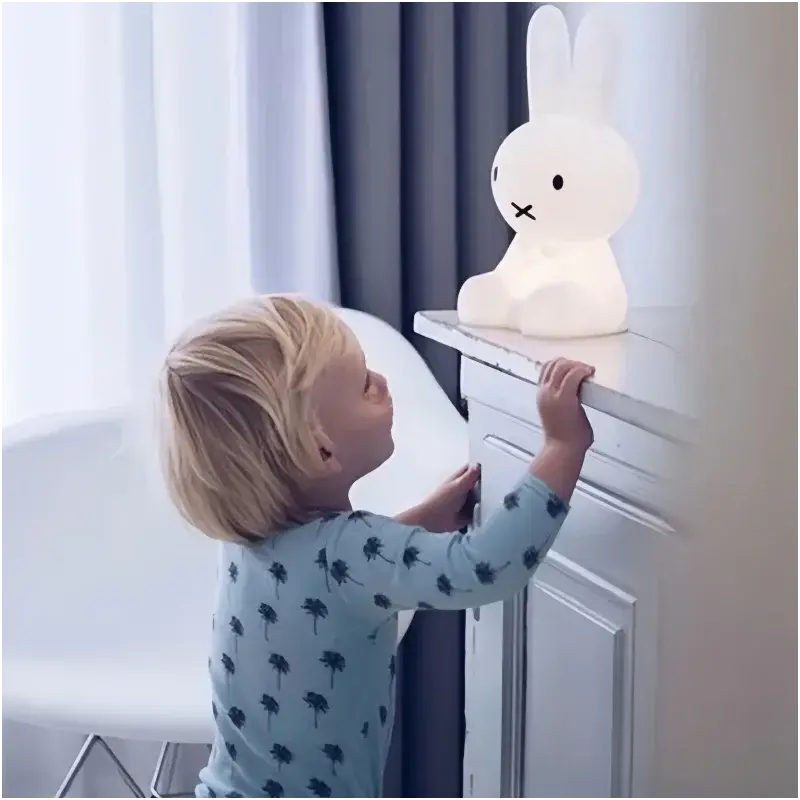 Hot Creative Rabbit Bears Bedroom Bedhead Nightlight Ins Rechargeable Table Lamp Bedroom Children Bedside Lamp Christmas Gifts tableandwalllamps