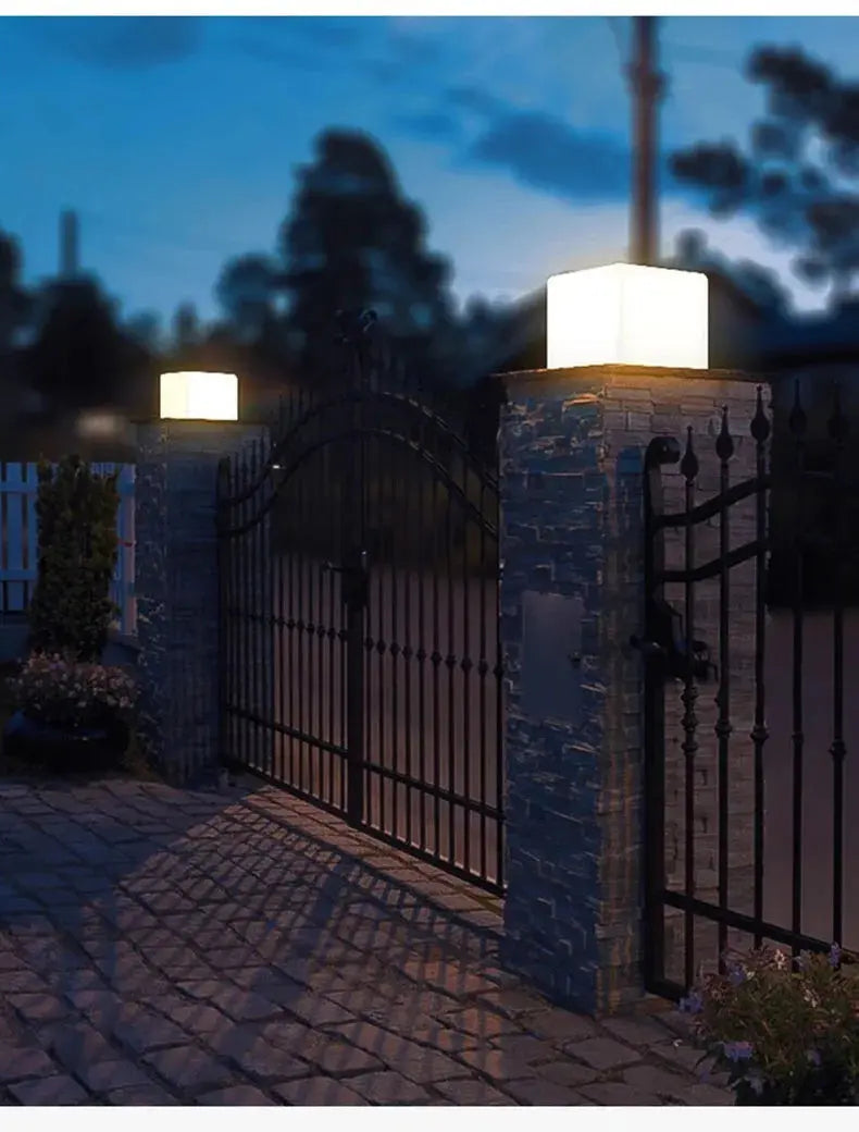 LED Acrylic Pillar Lawn Lamp Outdoor Waterproof IP65 AC85-265 Gate Chapiter Steet Light For Courtyard Villa Garden Decoration tableandwalllamps