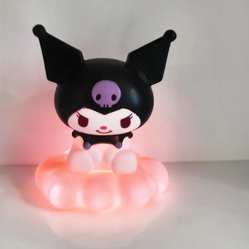 Anime Sanrio Hello Kitty Kuromi Cinnamoroll Melody Night Light Glowing Children Toy Bedside Lamp Kawaii Cute Kids Birthday Gift tableandwalllamps