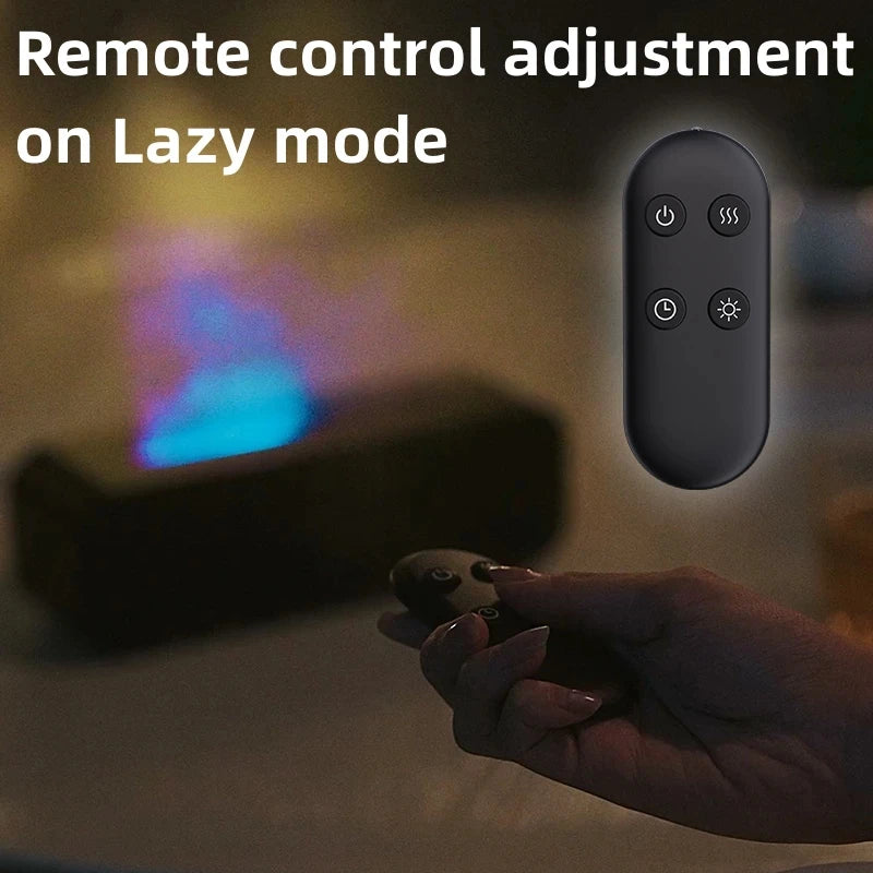 New Simulated Flame Aromatherapy Machine Remote Control 7-Color Lighting Timing Mute Humidification Household Perfume Dilator tableandwalllamps