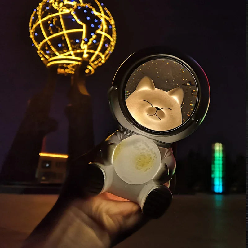 Night Lamp New Usb Charging Led Lamp Nursery Moon Animal Astronaut Cat Dog Table Decoration Baby Childrens Toy Birthday Gift tableandwalllamps