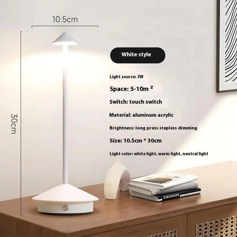 Rechargeable Table Lamp Creative Dining Touch Led Hotel Bar Coffee Pina Pro Table Lamp Lampada Da Tavolo Decorative Desk Lamp tableandwalllamps