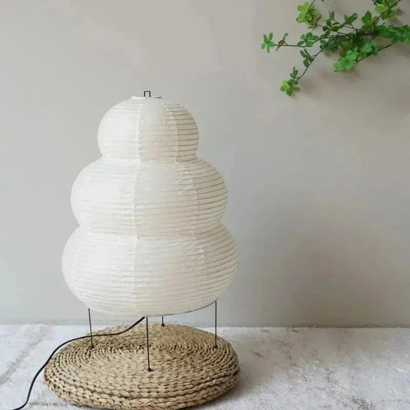 Japanese-style LED Rice Paper Table Lamp, Noguchi Three-tone Light Eye Protection Japanese Lamp, Living Room, Hotel Bedroom, Bed tableandwalllamps