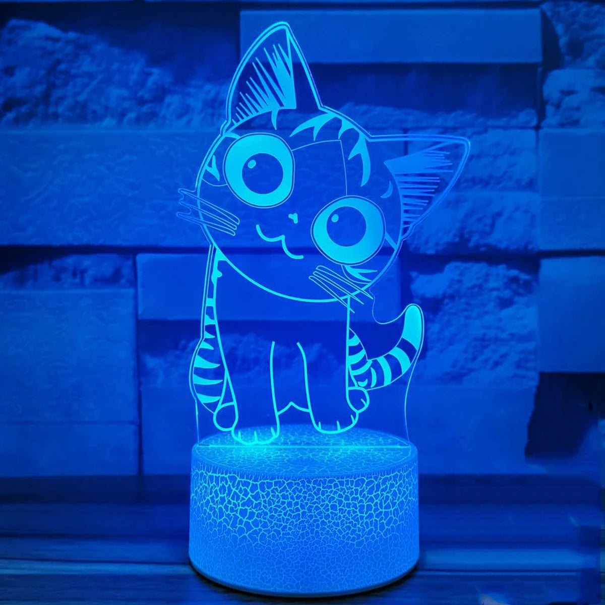 Cat Funny  3D Led Room Decor For Boys Birthday Christmas Gifts Kids Toys tableandwalllamps