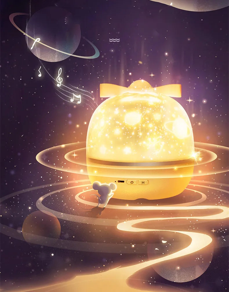 Starry Projector Night Light Rotating Sky Moon Lamp Galaxy Lamp Home Bedroom Decoration Starlight Christmas Lights for Kids Gift tableandwalllamps