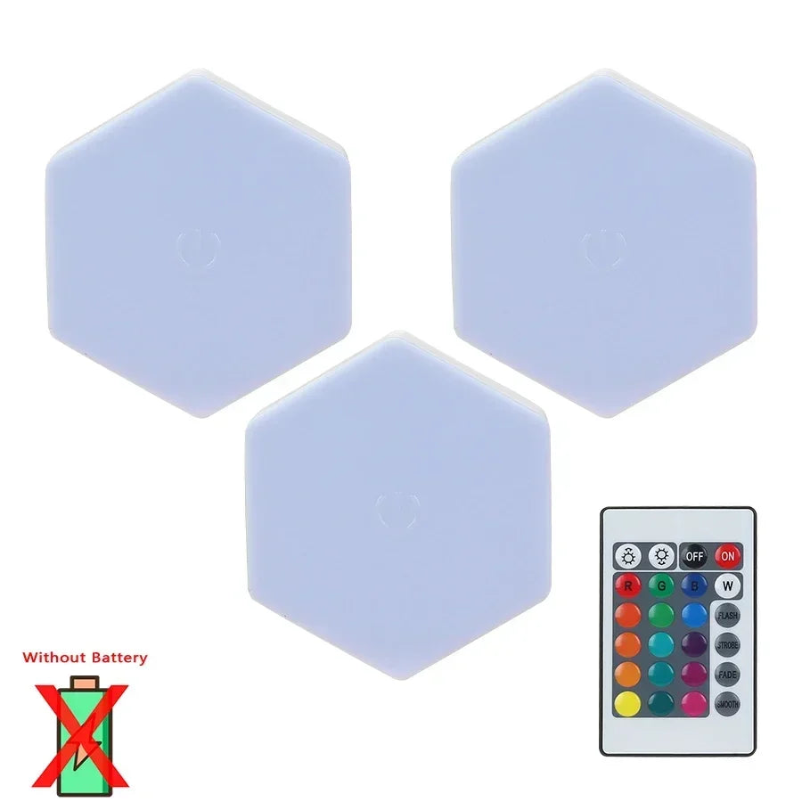 6pcs Touch Control Hexagonal LED Wall Light,Honeycomb Lights, Touch Sensitive Wall Lights, Night Lights, Honeycomb Lights tableandwalllamps