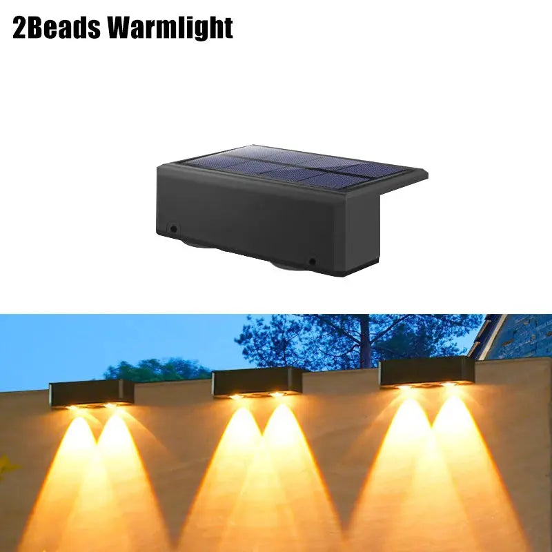 1/2/4/6 Pcs Outdoor Solar Wall Light Waterproof Fence Lamp Ultra Strong Spotlight Illumination for Garden Fence or Exterior Wall tableandwalllamps