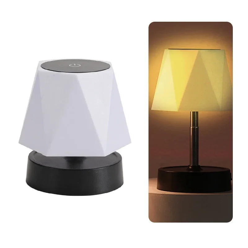 LED Rechargeable Table Lamp Wireless Touch Desktop Bedside Mood Night Light for Bedroom Study Office Bar Outdoor Club Cafe Decor tableandwalllamps