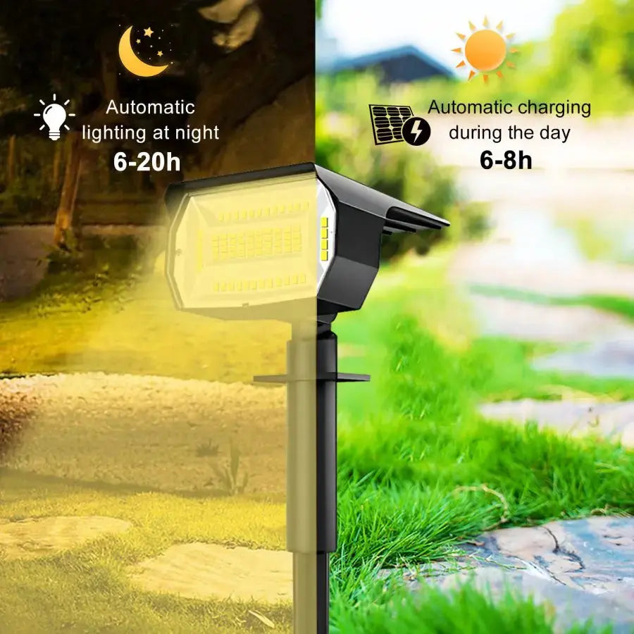 1/2/4PCS Solar Spot Light 68/72 LED Outdoor Garden Solar Landscape Spotlights Waterproof 3 Modes Wall Light Door Backyard Garage tableandwalllamps