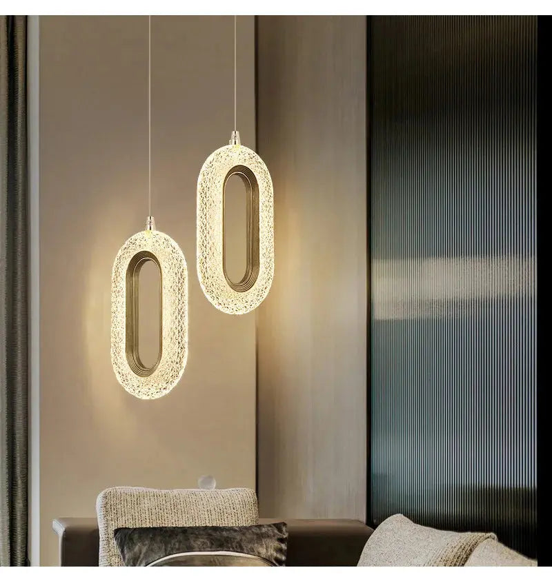 Nordic Ring LED Pendant Lights Indoor Hanging Lamp Room Decor For Bedside Bedroom Living Room Modern Pendant Lamp tableandwalllamps