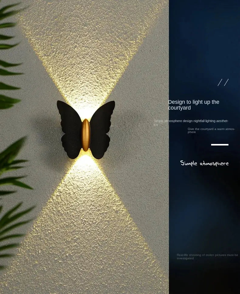 Outdoor Waterproof Wall Lamp, Butterfly Washing Wall Lamp, Minimalist Modern Staircase, Corridor Wall Lamp, tableandwalllamps