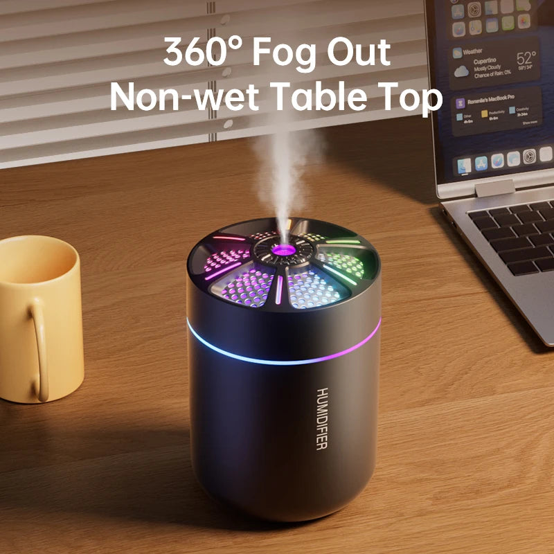 180ML Mini Air Humidifier USB Aroma Diffuser Essential Oil Aromatherapy Mist Maker For Home Bedroom Car mounted mute humidifier tableandwalllamps