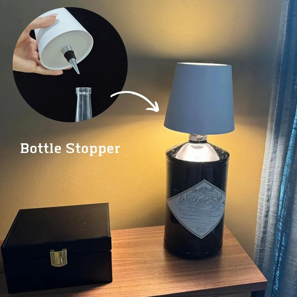 Bedroom Lamp USB Rechargeable LED Touch Light Lighting 3colors Wireless Wine Bottle Night Light For Bar Restaurant Table Lamp tableandwalllamps