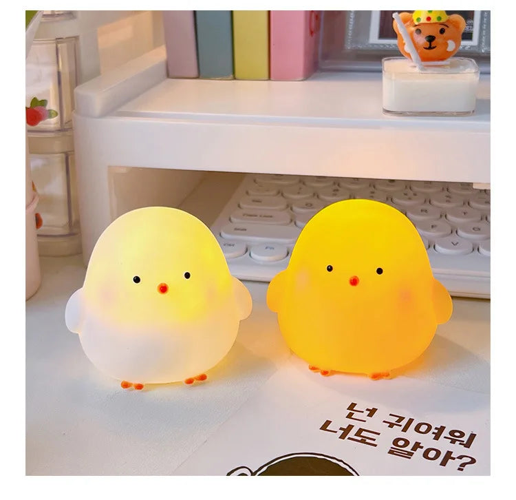 Cute Night Light Silicone Animal Duck LED Night Lamp For Baby Children Kid Bedroom Decorative Lighting Wholesale dropshipping tableandwalllamps