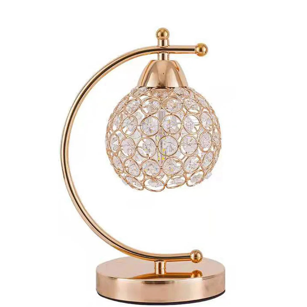 Modern Crystal Desk Table Lamp E27 Bedside Nightstand Light Crystal Bedside Home Decoration Indoor Lighting Room Night Lamp tableandwalllamps