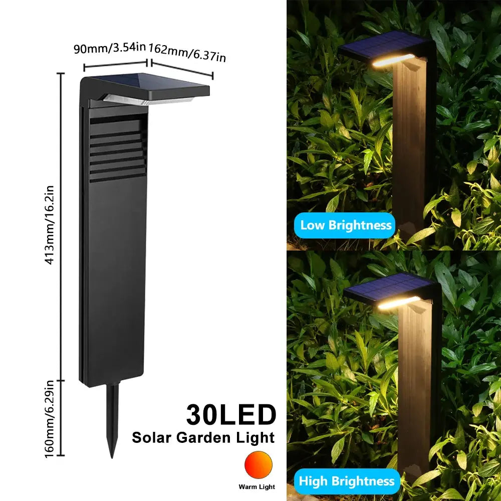 Solar Lights Outdoor Garden Decoration LED Solar Landscape Lights Waterproof Pathway Bollard Lawn Lights Yard Walkway Warm/White tableandwalllamps