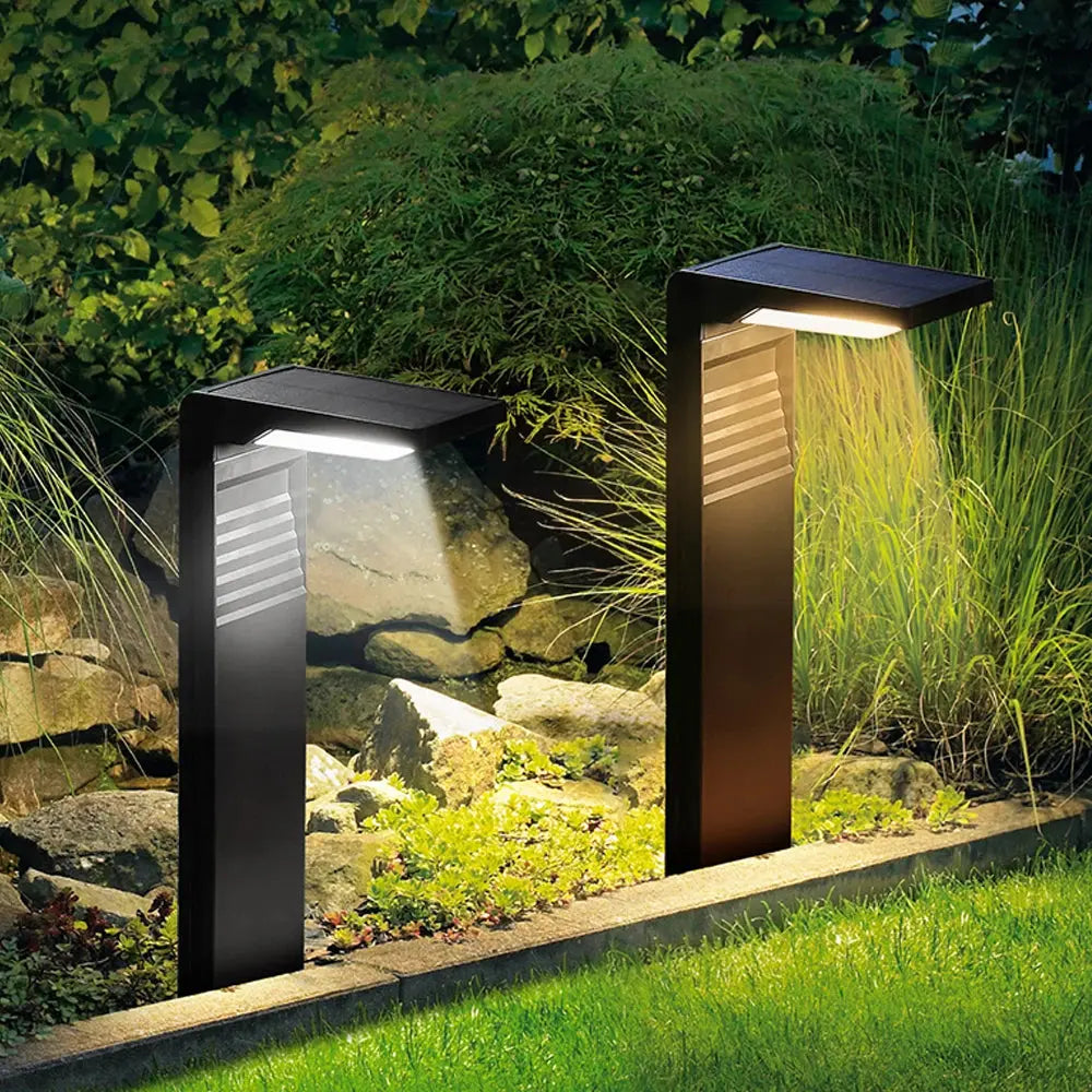 Solar Lights Outdoor Garden Decoration LED Solar Landscape Lights Waterproof Pathway Bollard Lawn Lights Yard Walkway Warm/White tableandwalllamps