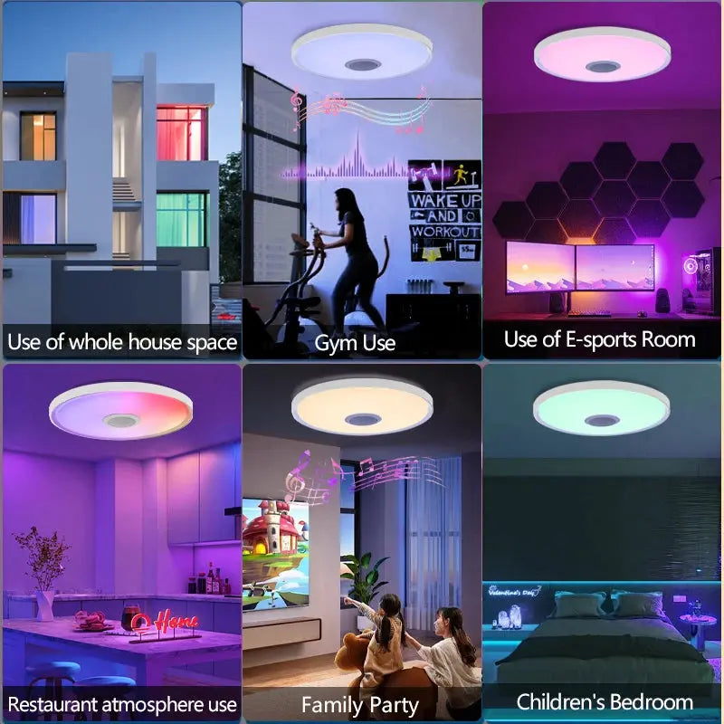 Modern Ceiling Light Tuya Smart Light 220V Music Light Dimmable Remote Control Home Lighting For Bedrooms And Living Rooms tableandwalllamps