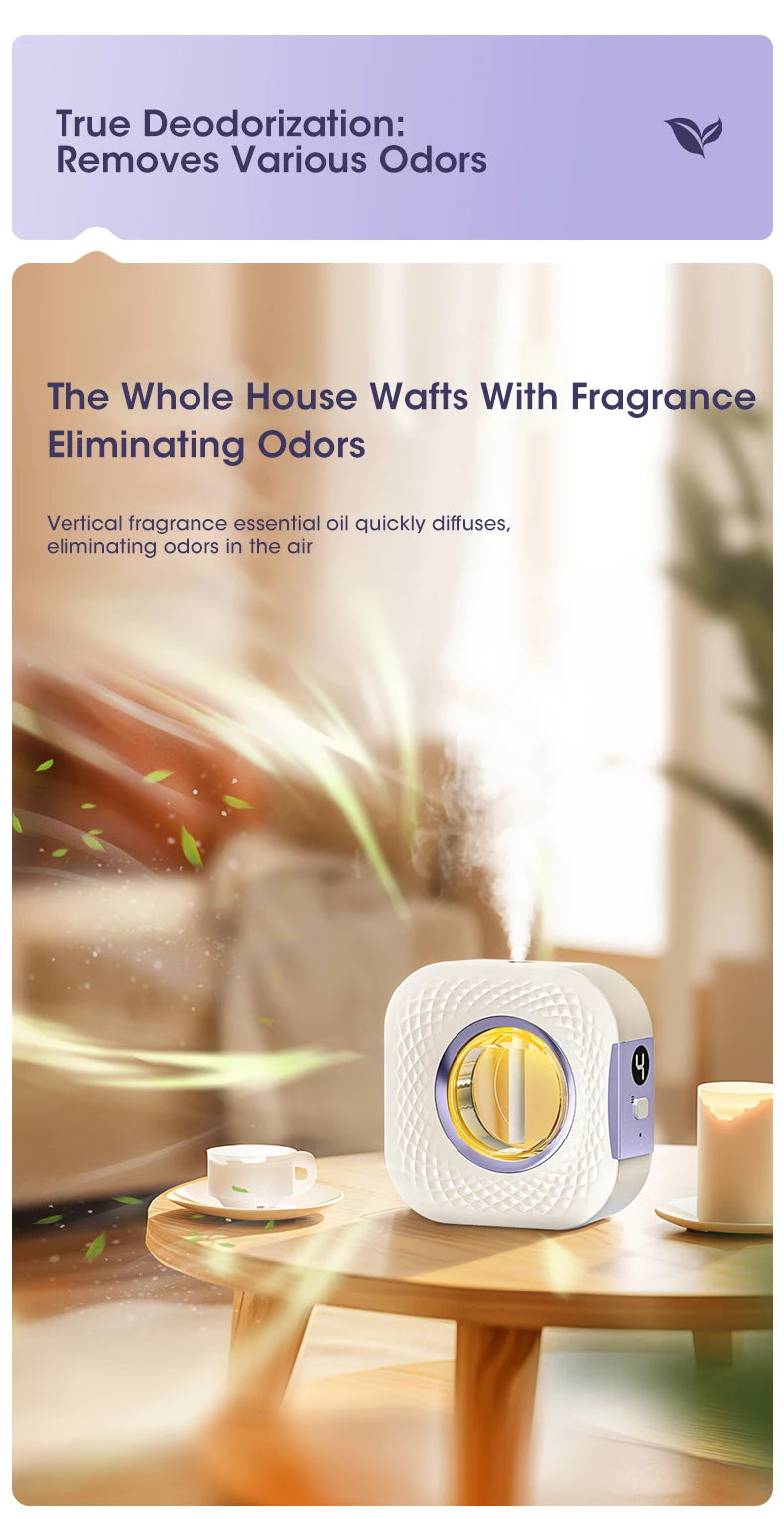 Automatic Fragrance Humidifier Machine Digital Display Hotel Spray Toilet Deodorization Household Perfume Machine Air Diffuser tableandwalllamps