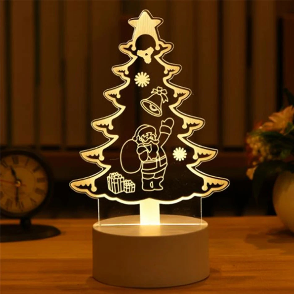 3D Lamp Acrylic USB LED Night Lights Neon Sign Lamp Xmas Christmas Decorations for Home Bedroom Birthday Decor Wedding Gifts tableandwalllamps