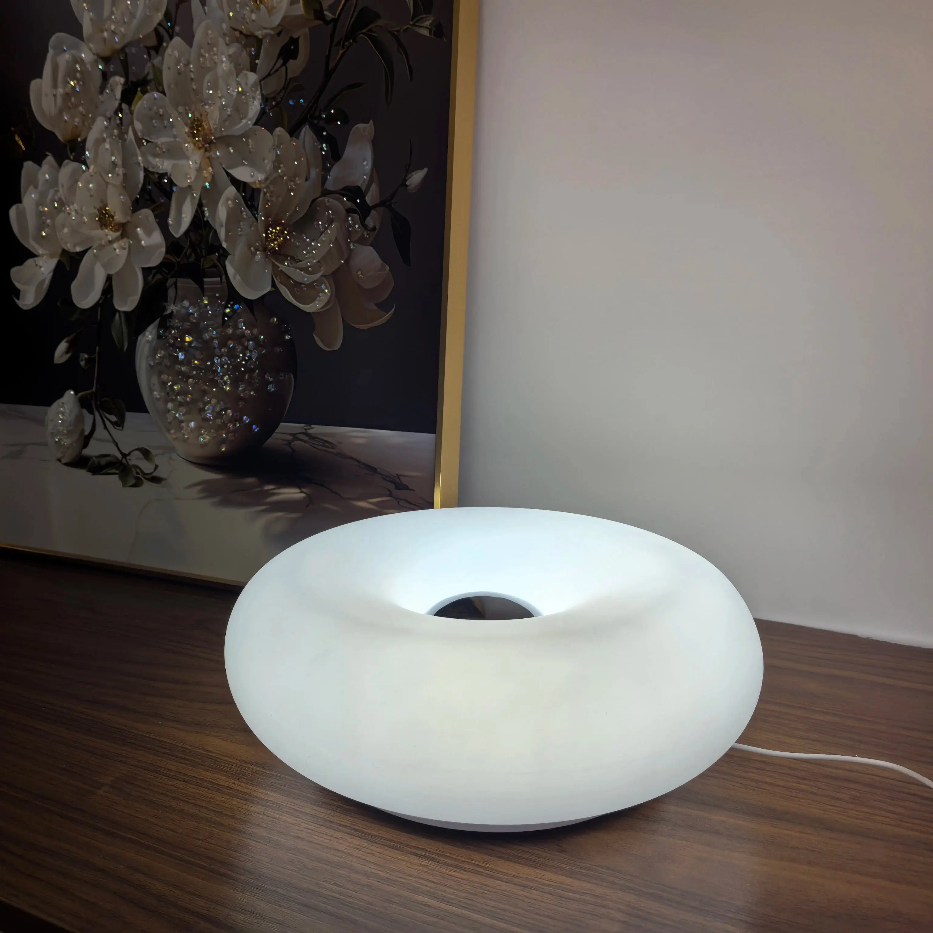 Bauhaus table lamp USB plug bedroom bedside lamp living room dining room decoration donut ambient light tableandwalllamps