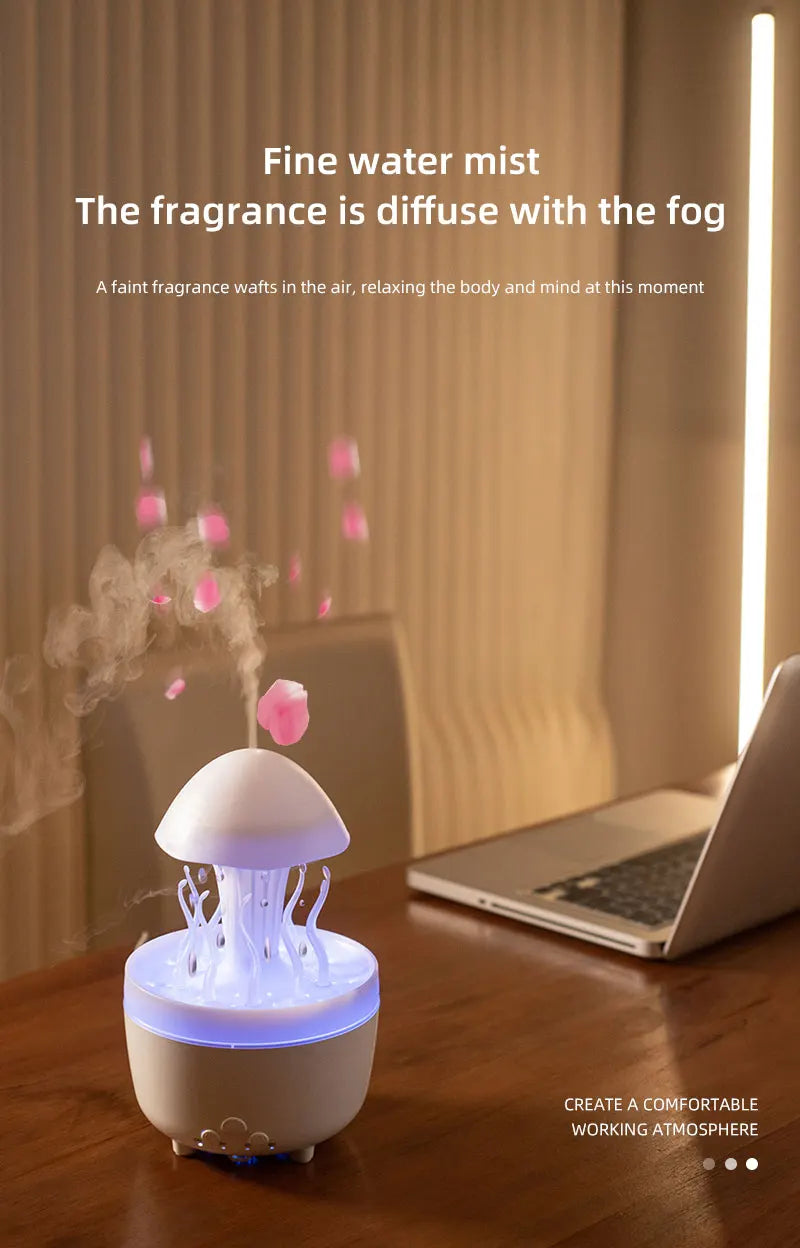 Remote Control Electric Air Humidifier Simulated Swinging Jellyfish Atmosphere Fragrance Diffuser Aroma Machine Humidifiers tableandwalllamps