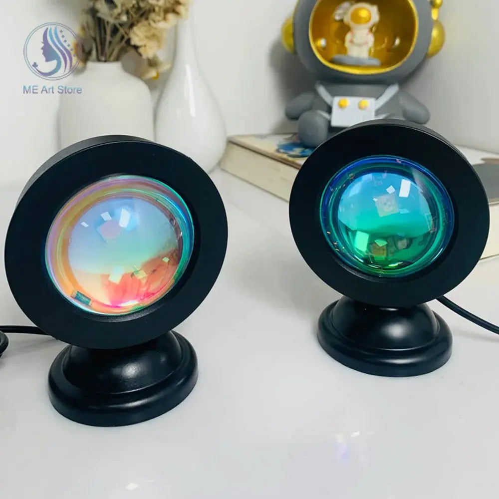 1pc-The new sunset light comes with earbuds and remote control in 16 colors Customized version tableandwalllamps