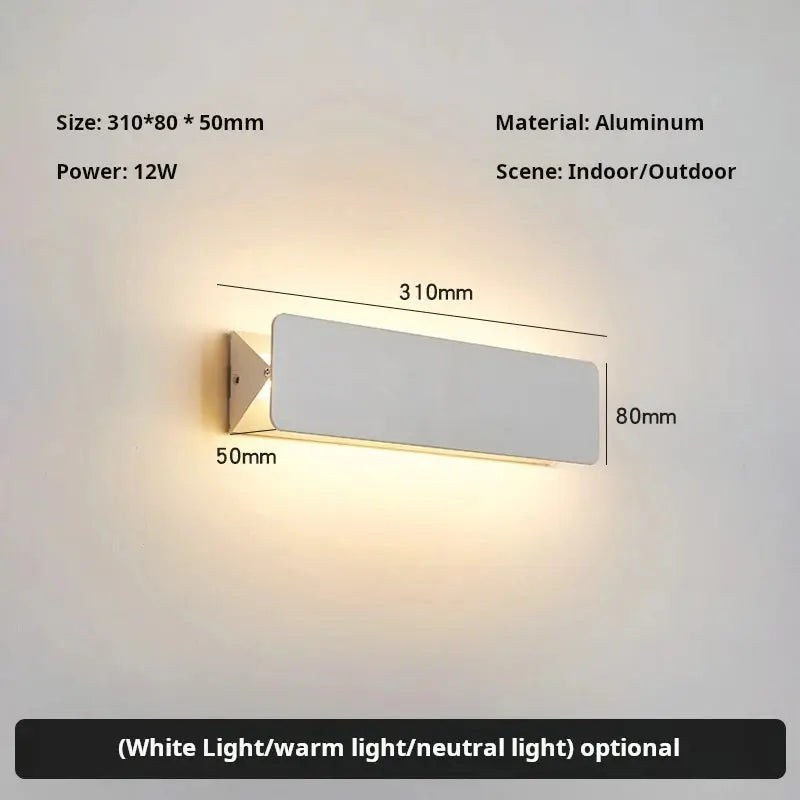 Indoor LED Wall Lamp Adjustable Angle Aluminum Alloy Wall Light Home Living Room Bedroom Vanity Mirror Bedside Lights tableandwalllamps