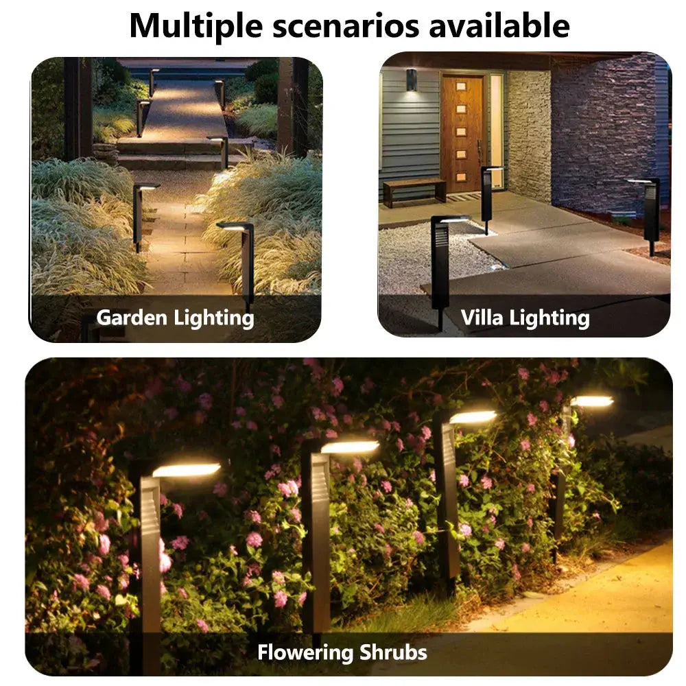 Solar Lights Outdoor Garden Decoration LED Solar Landscape Lights Waterproof Pathway Bollard Lawn Lights Yard Walkway Warm/White tableandwalllamps