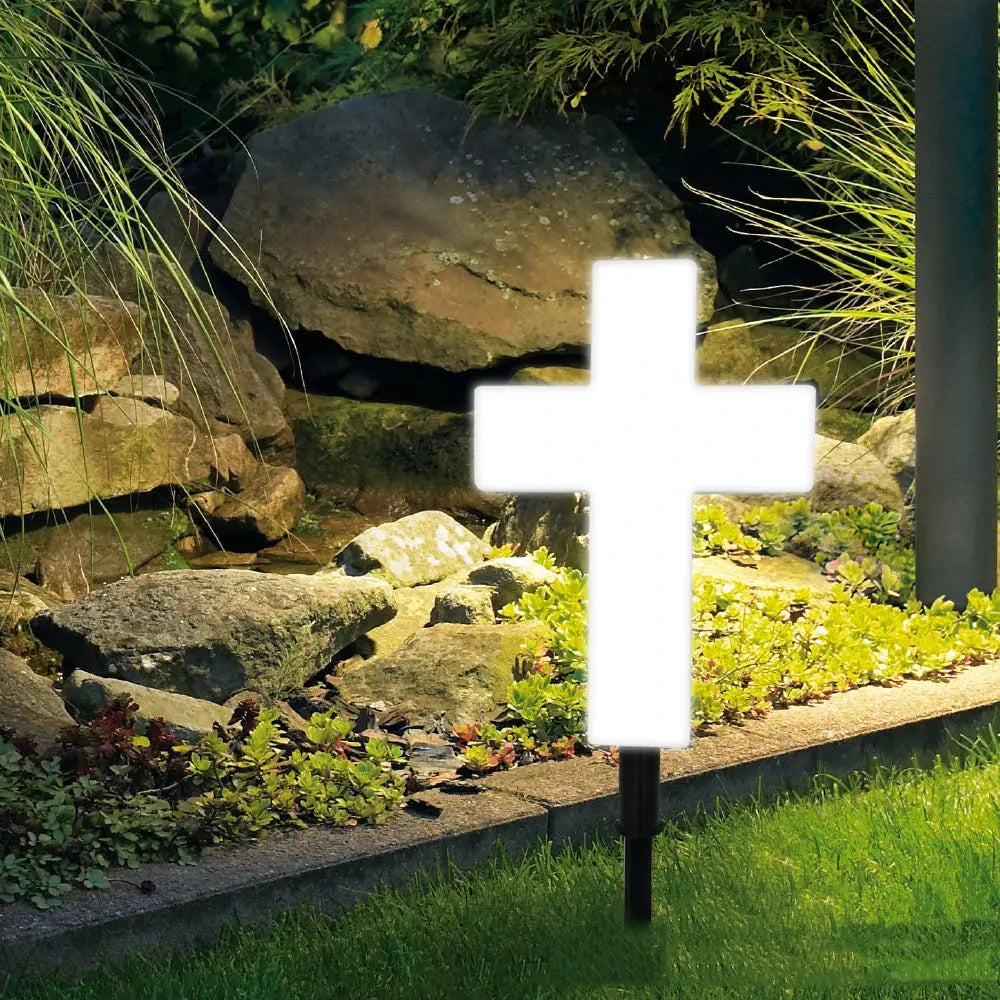 Christmas solar cross solar lawn light, ground plug outdoor religious belief tombstone light tableandwalllamps