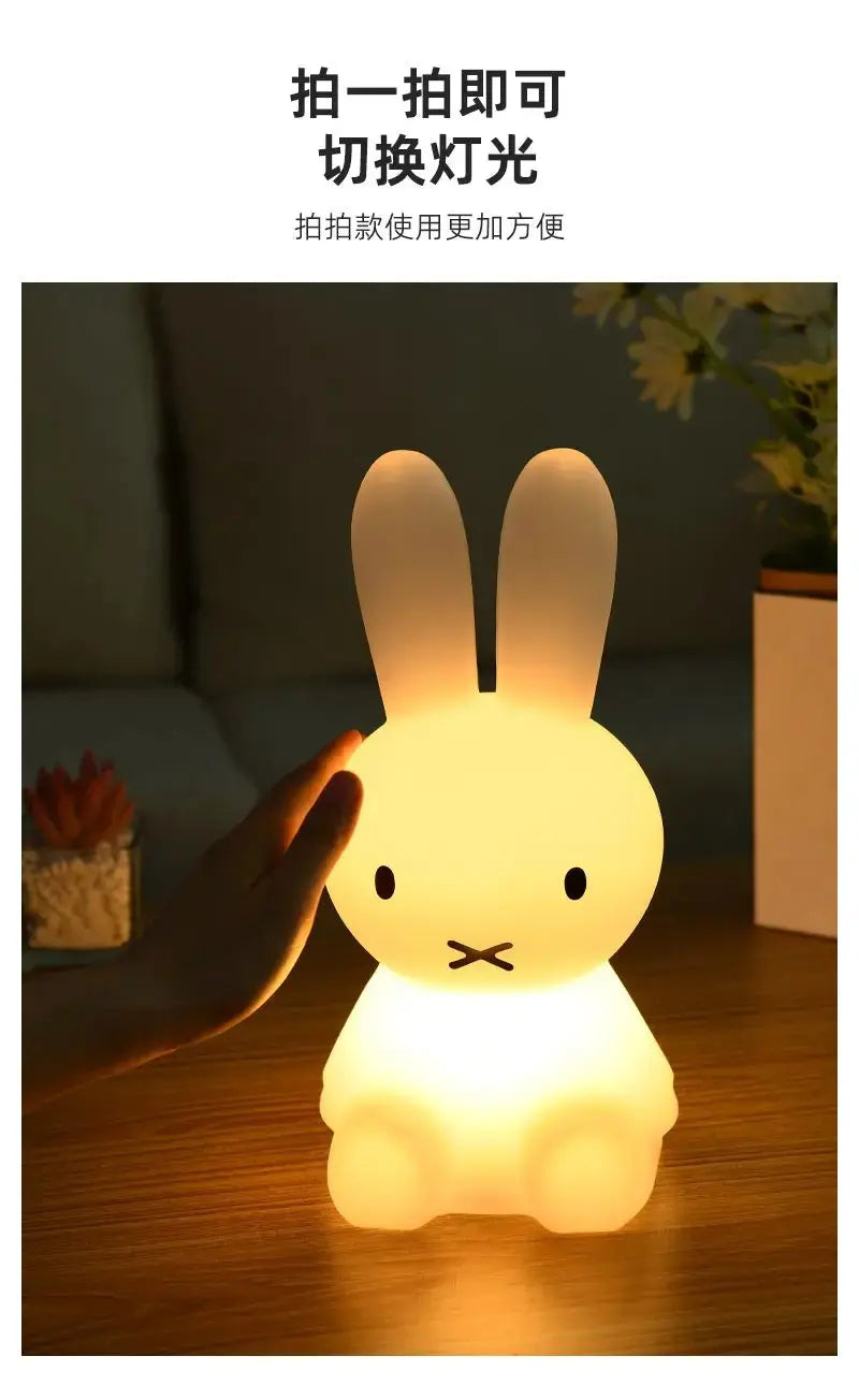 Hot Creative Rabbit Bears Bedroom Bedhead Nightlight Ins Rechargeable Table Lamp Bedroom Children Bedside Lamp Christmas Gifts tableandwalllamps