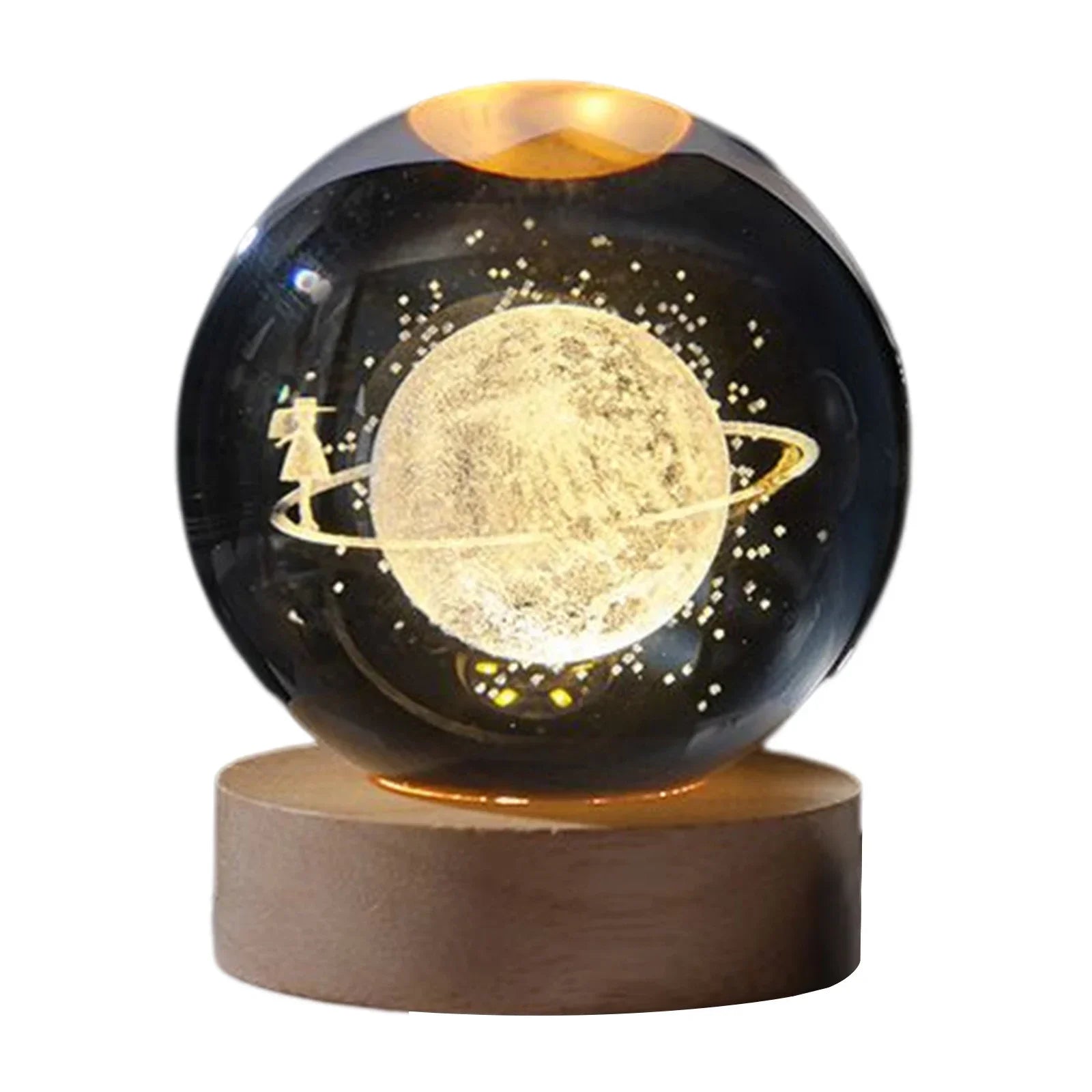 Crystal Ball LED Night Light Glowing Planet Galaxy Solar System Astronaut 3D Moon Table Lamp USB Room Atmosphere Lamp tableandwalllamps