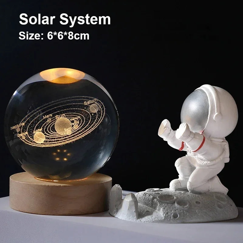 Christmas NEW LED Night Light Milky Way Galaxy Solar System Crystal Ball Children  Lamp Bedroom Ambient Light Creative Gift tableandwalllamps