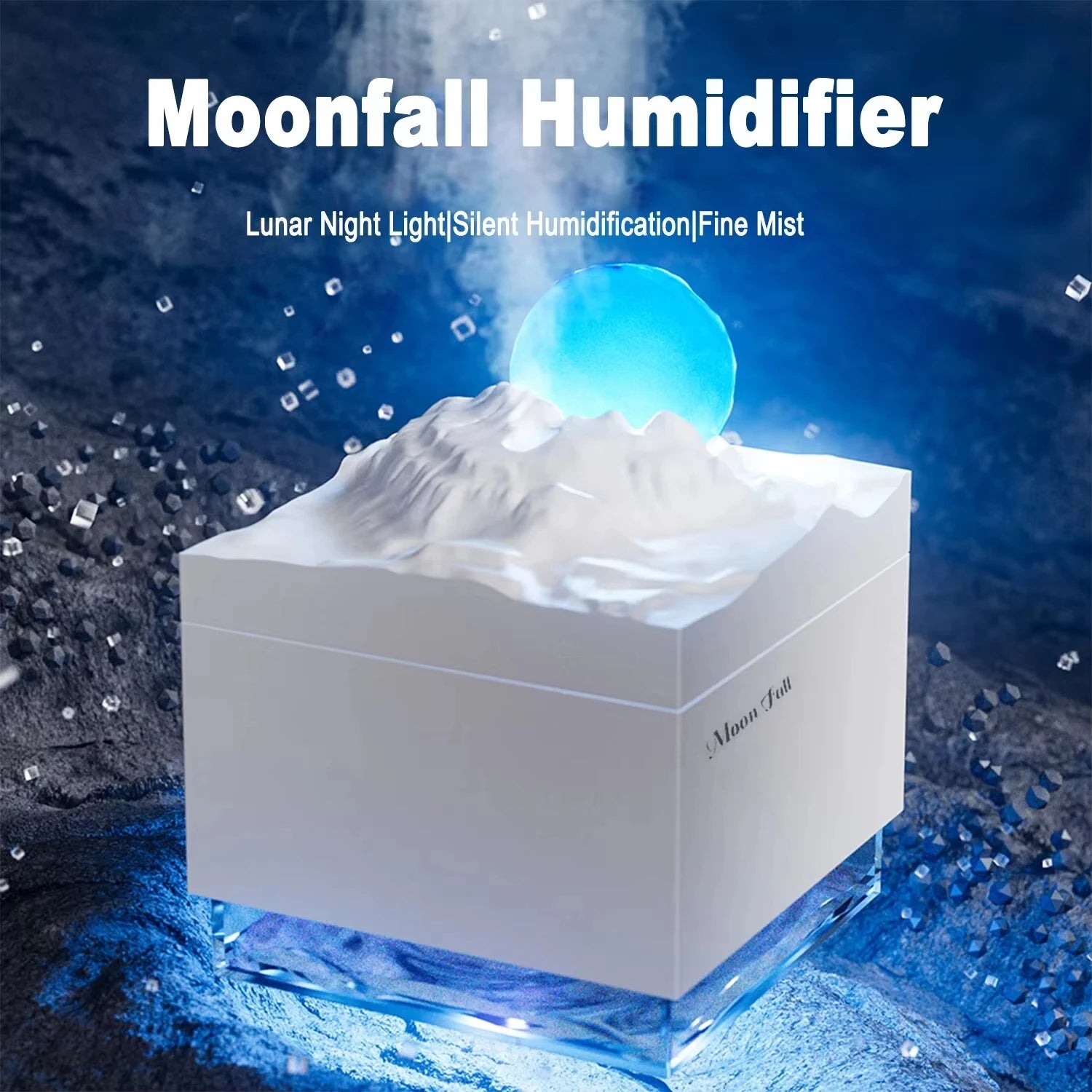 New Scent Diffuser Cool Mist Humidifiers LED Essential Oil Moon Lamp USB Air Humidifier Aroma Diffuser Night Light for Home Offi tableandwalllamps