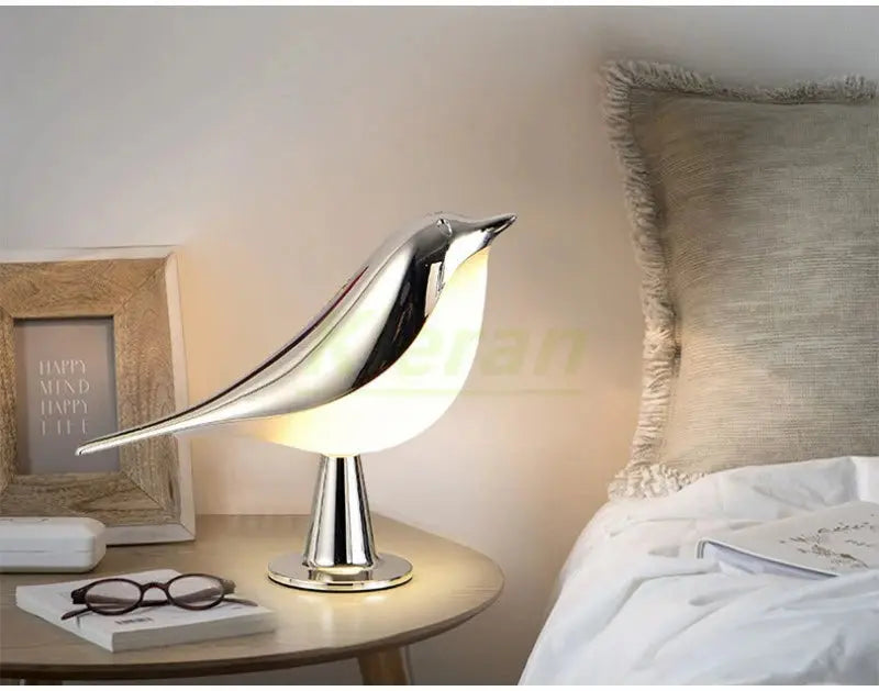 Modern Simple Magpie Led Desk Light Bedroom Study Bedside Lamp Living Room Decorate Touch Bird Floor Lamps Car Aromatherapy Lamp tableandwalllamps