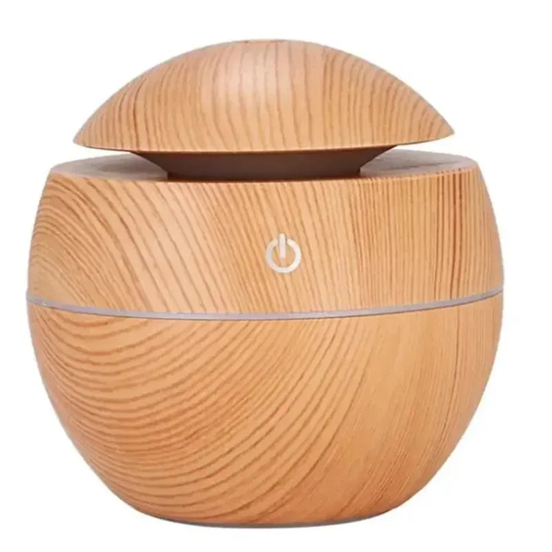 USB Ultrasonic Cool Mist Sprayer Essential Oil Fragrance Mini Home Wood Grain Air Humidifier Electric Air Aroma Diffuser Purifie tableandwalllamps