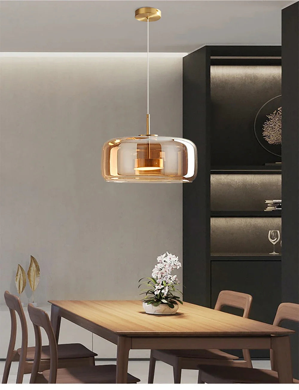 Modern Glass Led Pendant Light Nordic Suspension Dining Room Chandelier For Restaurant Kitchen Bedroom Bedside Hanging Lamp